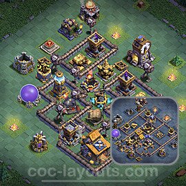 Best Builder Hall Level 10 Anti Everything Base with Link - Copy Design 2023 - BH10 - #19