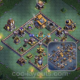 Best Builder Hall Level 10 Anti 3 Stars Base with Link - Copy Design 2023 - BH10 - #3