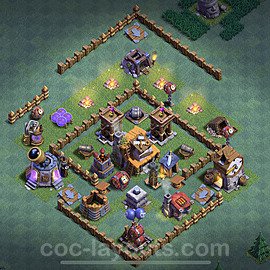 Unbeatable Builder Hall Level 4 Base with Link - Copy Design - BH4 - #3