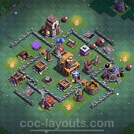 Best Builder Hall Level 4 Anti Everything Base with Link - Copy Design 2024 - BH4 - #45