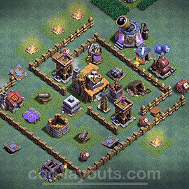 Diseño de aldea con Taller del Constructor nivel 4 Copiar - Perfecta COC Clash of Clans Base + Enlace - (#9)