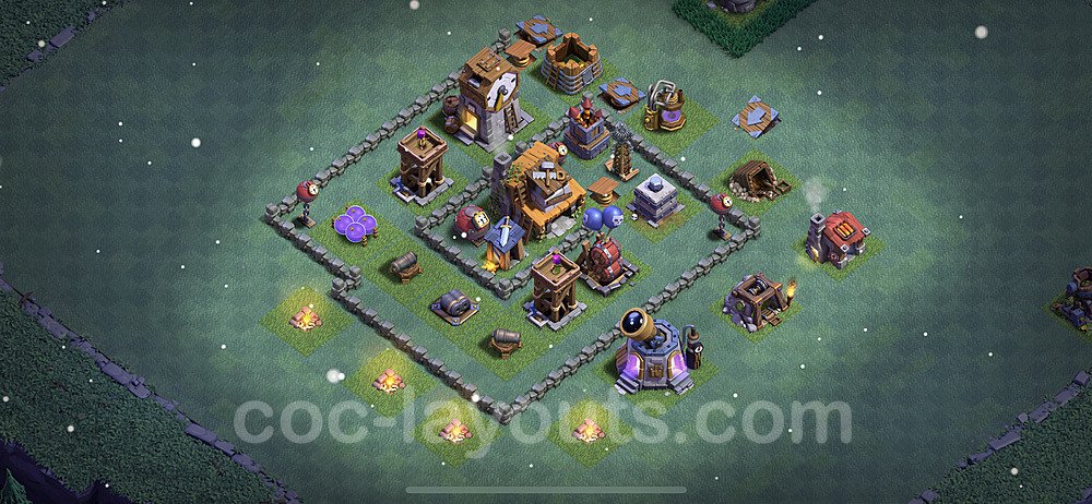 Best Builder Hall Level 4 Max Levels Base with Link - Copy Design - BH4 - #20