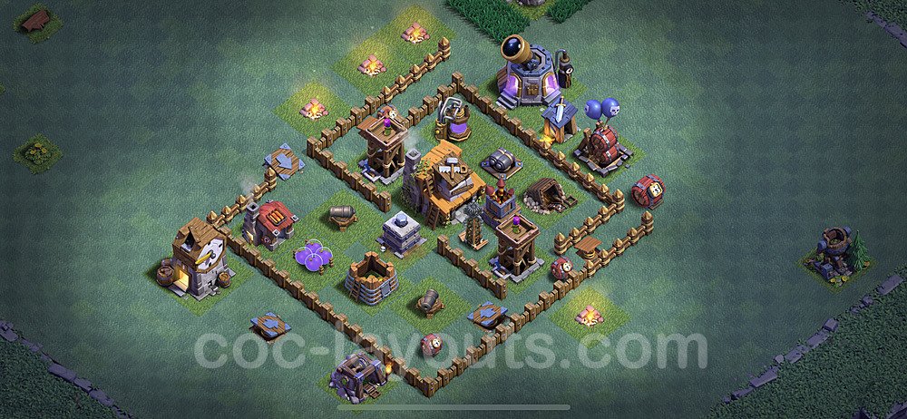 Best Builder Hall Level 4 Base with Link - Clash of Clans - BH4 Copy - (#9)