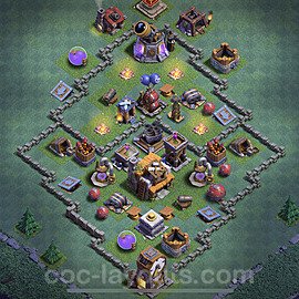 Best Builder Hall Level 5 Anti 3 Stars Base with Link - Copy Design - BH5 - #1