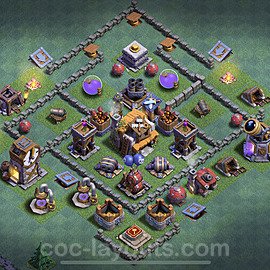 Best Builder Hall Level 5 Anti 3 Stars Base with Link - Copy Design - BH5 - #13