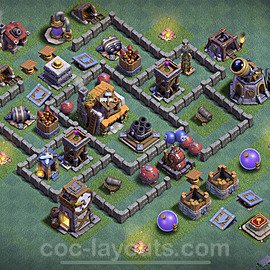 Diseño de aldea con Taller del Constructor nivel 5 Copiar - Perfecta COC Clash of Clans Base + Enlace - (#17)