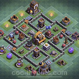 Unbeatable Builder Hall Level 5 Base with Link - Copy Design - BH5 - #19