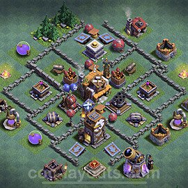 Best Builder Hall Level 5 Anti 2 Stars Base with Link - Copy Design - BH5 - #21
