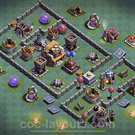 Best Builder Hall Level 5 Anti 2 Stars Base with Link - Copy Design - BH5 - #23