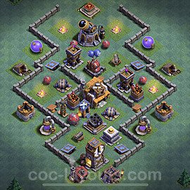 Best Builder Hall Level 5 Max Levels Base with Link - Copy Design - BH5 - #25