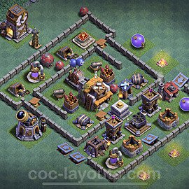 Best Builder Hall Level 5 Max Levels Base with Link - Copy Design - BH5 - #26