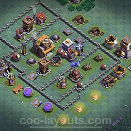 Diseño de aldea con Taller del Constructor nivel 5 Copiar - Perfecta COC Clash of Clans Base + Enlace - (#28)