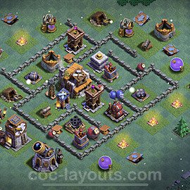 Diseño de aldea con Taller del Constructor nivel 5 Copiar - Perfecta COC Clash of Clans Base + Enlace - (#29)