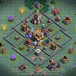 Best Builder Hall Level 5 Anti 2 Stars Base with Link - Copy Design - BH5 - #31