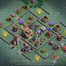 Diseño de aldea con Taller del Constructor nivel 5 Copiar - Perfecta COC Clash of Clans Base + Enlace - (#33)