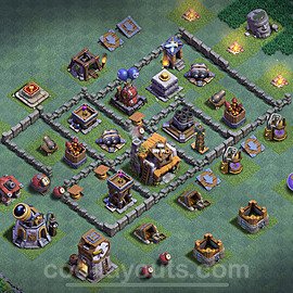 Diseño de aldea con Taller del Constructor nivel 5 Copiar - Perfecta COC Clash of Clans Base + Enlace - (#37)