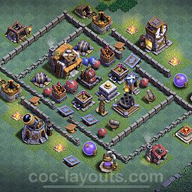 Diseño de aldea con Taller del Constructor nivel 5 Copiar - Perfecta COC Clash of Clans Base + Enlace - (#41)
