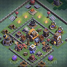 Best Builder Hall Level 5 Anti Everything Base with Link - Copy Design - BH5 - #42