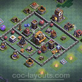 Diseño de aldea con Taller del Constructor nivel 5 Copiar - Perfecta COC Clash of Clans Base + Enlace - (#48)