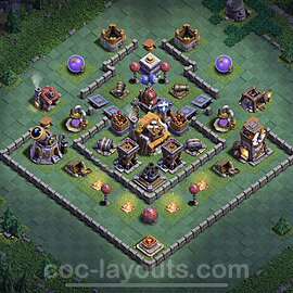 Best Builder Hall Level 5 Anti 3 Stars Base with Link - Copy Design 2023 - BH5 - #57