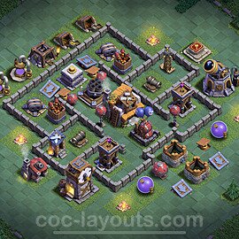 Diseño de aldea con Taller del Constructor nivel 5 Copiar - Perfecta COC Clash of Clans 2023 Base + Enlace - (#58)