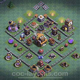Diseño de aldea con Taller del Constructor nivel 5 Copiar - Perfecta COC Clash of Clans Base + Enlace - (#6)