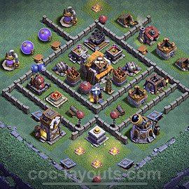 Best Builder Hall Level 5 Max Levels Base with Link - Copy Design - BH5 - #8