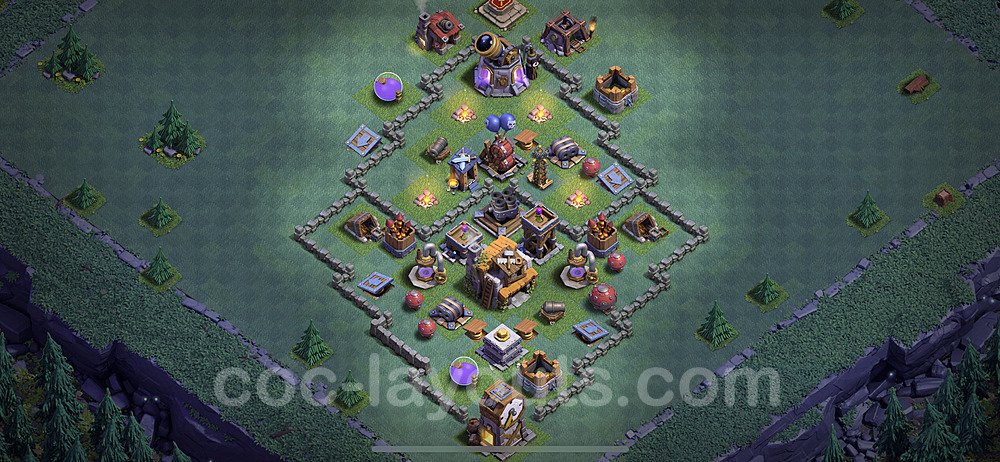 Best Builder Hall Level 5 Anti 3 Stars Base with Link - Copy Design - BH5 - #1