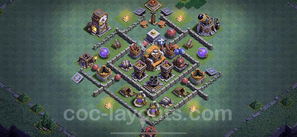 Best Builder Hall Level 5 Anti Everything Base with Link - Copy Design - BH5 - #49