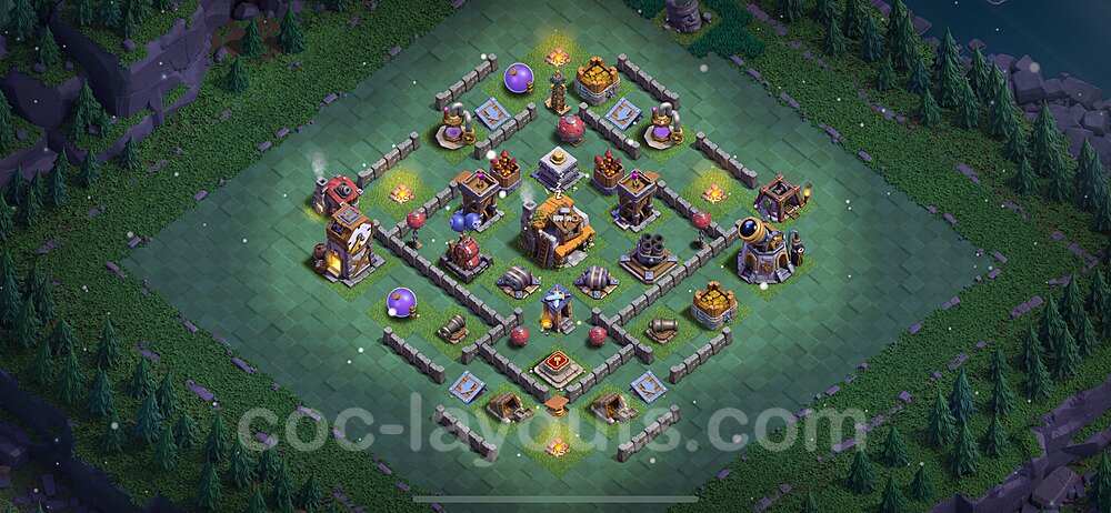Best Builder Hall Level 5 Anti Everything Base with Link - Copy Design 2024 - BH5 - #64