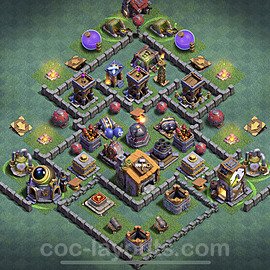 Best Builder Hall Level 6 Anti Everything Base with Link - Copy Design - BH6 - #13
