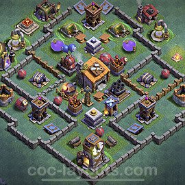 Unbeatable Builder Hall Level 6 Base with Link - Copy Design - BH6 - #2