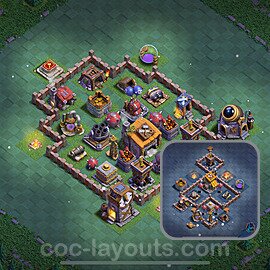 Best Builder Hall Level 6 Max Levels Base with Link - Copy Design 2024 - BH6 - #42