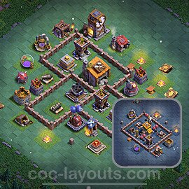 Best Builder Hall Level 6 Anti Everything Base with Link - Copy Design 2024 - BH6 - #45