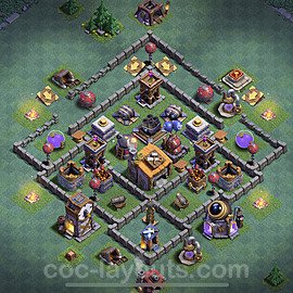 Best Builder Hall Level 6 Anti Everything Base with Link - Copy Design - BH6 - #7