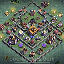Best Builder Hall Level 6 Anti 3 Stars Base with Link - Copy Design - BH6 - #8