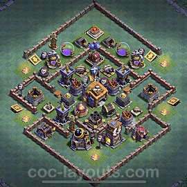 Diseño de aldea con Taller del Constructor nivel 7 Copiar - Perfecta COC Clash of Clans Base + Enlace - (#10)