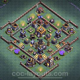 Diseño de aldea con Taller del Constructor nivel 7 Copiar - Perfecta COC Clash of Clans Base + Enlace - (#11)