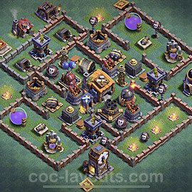 Diseño de aldea con Taller del Constructor nivel 7 Copiar - Perfecta COC Clash of Clans Base + Enlace - (#12)
