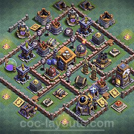 Diseño de aldea con Taller del Constructor nivel 7 Copiar - Perfecta COC Clash of Clans Base + Enlace - (#16)