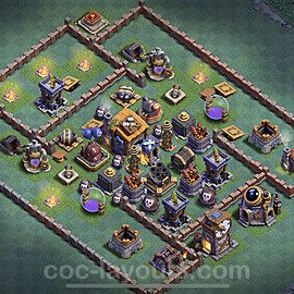 Diseño de aldea con Taller del Constructor nivel 7 Copiar - Perfecta COC Clash of Clans Base + Enlace - (#2)