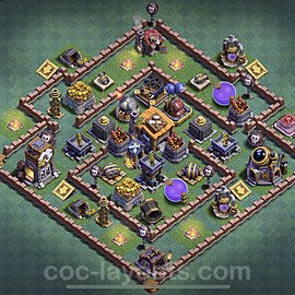 Best Builder Hall Level 7 Anti 3 Stars Base with Link - Copy Design - BH7 - #22