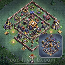 Best Builder Hall Level 7 Anti Everything Base with Link - Copy Design 2023 - BH7 - #33