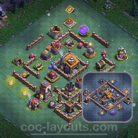Best Builder Hall Level 7 Anti 2 Stars Base with Link - Copy Design 2024 - BH7 - #46
