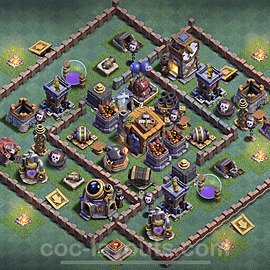 Diseño de aldea con Taller del Constructor nivel 7 Copiar - Perfecta COC Clash of Clans Base + Enlace - (#5)