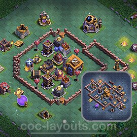 Best Builder Hall Level 7 Anti Everything Base with Link - Copy Design 2024 - BH7 - #50