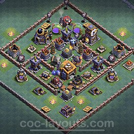 Best Builder Hall Level 7 Anti 2 Stars Base with Link - Copy Design - BH7 - #6