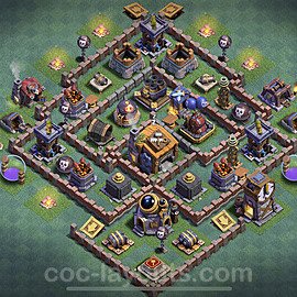 Best Builder Hall Level 7 Anti 3 Stars Base with Link - Copy Design - BH7 - #8