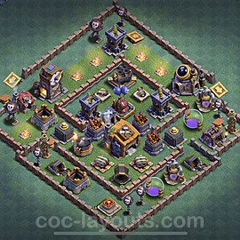 Best Builder Hall Level 7 Anti Everything Base with Link - Copy Design - BH7 - #9