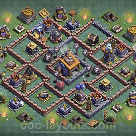 Best Builder Hall Level 8 Anti 2 Stars Base with Link - Copy Design - BH8 - #16